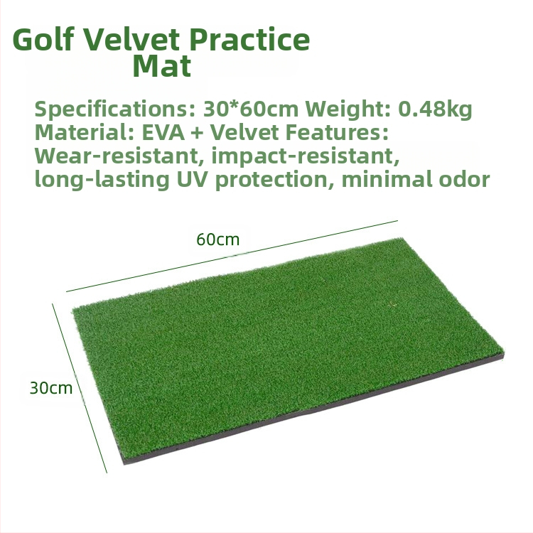 Tiesiogiai tiekiamas iš gamintojo, golfo kamuoliuko treniruočių reikmenys patalpose ir lauke, neslystantis ir lengvas, aksominis audinio sūpynių ir čipavimo kilimėlis.