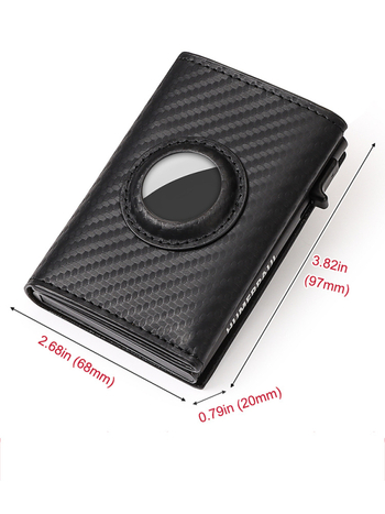 Ärimeeste rahakott mikrokiust RFID vargusvastane pintsel külgmise surumisega kopsakas kaart alumiiniumisulamist kasseti jälgija õhumärgiga kaardikott