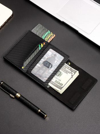 Ärimeeste rahakott mikrokiust RFID vargusvastane pintsel külgmise surumisega kopsakas kaart alumiiniumisulamist kasseti jälgija õhumärgiga kaardikott