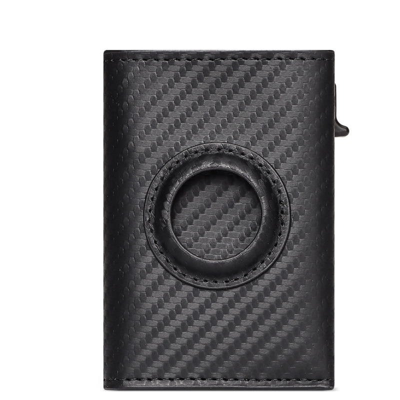 Ärimeeste rahakott mikrokiust RFID vargusvastane pintsel külgmise surumisega kopsakas kaart alumiiniumisulamist kasseti jälgija õhumärgiga kaardikott