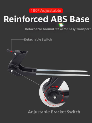 Maanduspistik roostevabast terasest õngeklamber kaheotstarbeline akuklamber kalastuskast kalastustooli ridvahoidik ridva käsivars ridva tugiraam hulgimüük