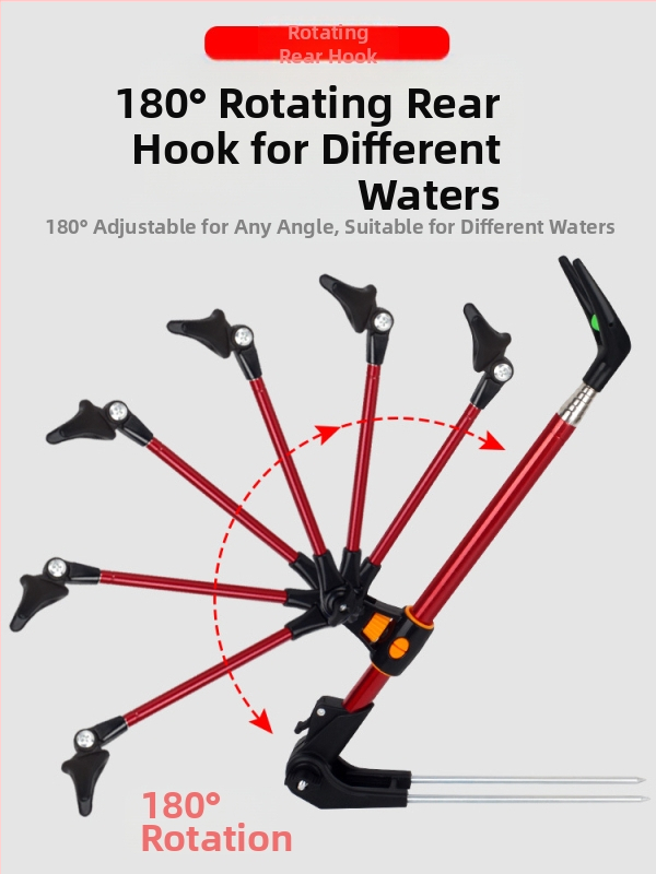 Заземяващ щепсел от неръждаема стомана, скоба за въдица за риболов с двойна употреба, скоба за батерия с двойна употреба, кутия за риболовен стол, стойка за въдица, рамка за поддръжка на въдица на едро