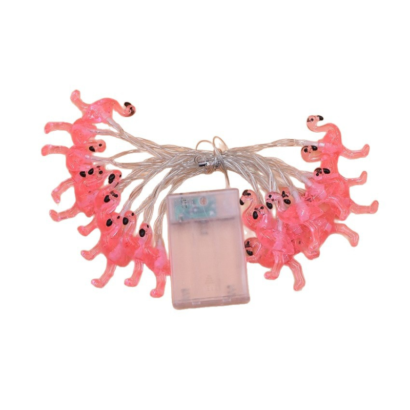 Flamingo girlianda, šviesa kiemui, miegamajam, vakarėliui, terasai, gimtadieniui, vestuvėms, Kalėdoms, vasarai, dekoracija viduje ir lauke, dekoracija