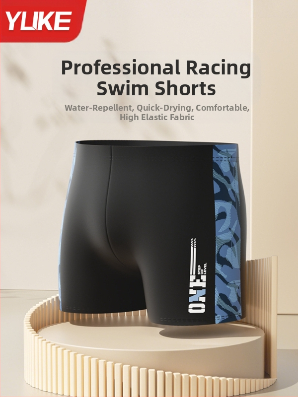 Ujumispüksid meeste professionaalsed poksijad viiepunktilised meeste ujumispüksid ujumismüts ujumisprillid kolmeosaline piinlikkustvastane kuumaveeallikavarustus