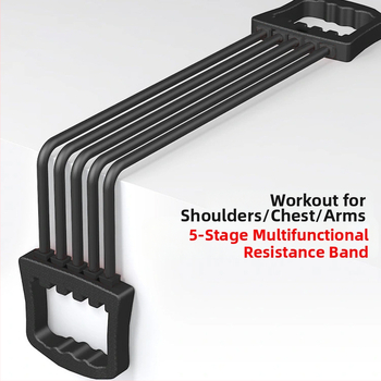 Viie toruga rindkere laienduspingutusseade, treeningvarustus selja treenimiseks, kodune lihaste elastne toru pingutusseade, eemaldatav tõmbenöör