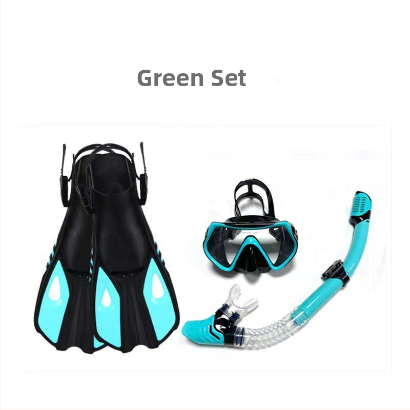 Pārrobežu snorkelēšanas sanbao niršanas maska HD liela rāmja niršanas brilles, elpošanas caurules pleznas, trīsdaļīgs komplekts, rūpnīcas vairumtirdzniecība