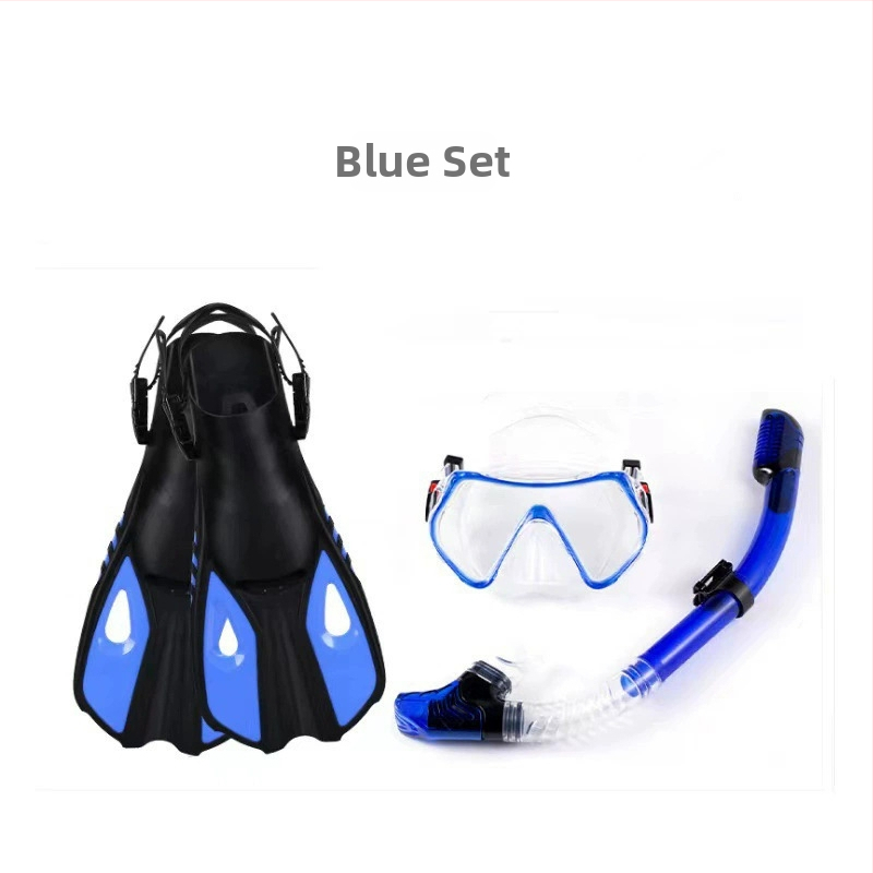 Pārrobežu snorkelēšanas sanbao niršanas maska HD liela rāmja niršanas brilles, elpošanas caurules pleznas, trīsdaļīgs komplekts, rūpnīcas vairumtirdzniecība