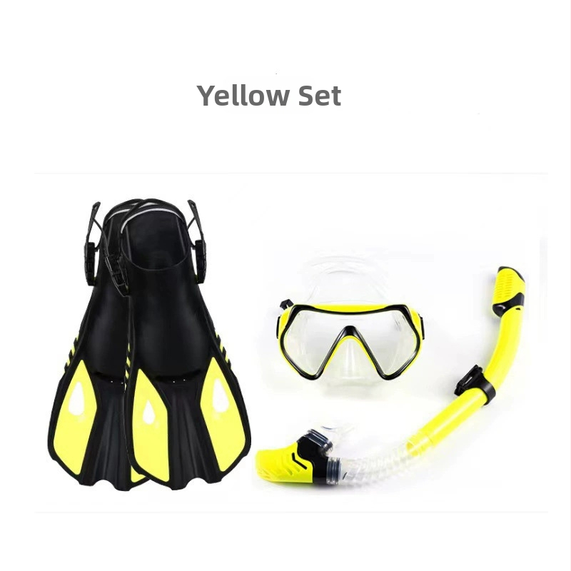 Pārrobežu snorkelēšanas sanbao niršanas maska HD liela rāmja niršanas brilles, elpošanas caurules pleznas, trīsdaļīgs komplekts, rūpnīcas vairumtirdzniecība