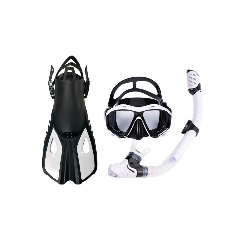 Pārrobežu snorkelēšanas sanbao niršanas maska HD liela rāmja niršanas brilles, elpošanas caurules pleznas, trīsdaļīgs komplekts, rūpnīcas vairumtirdzniecība