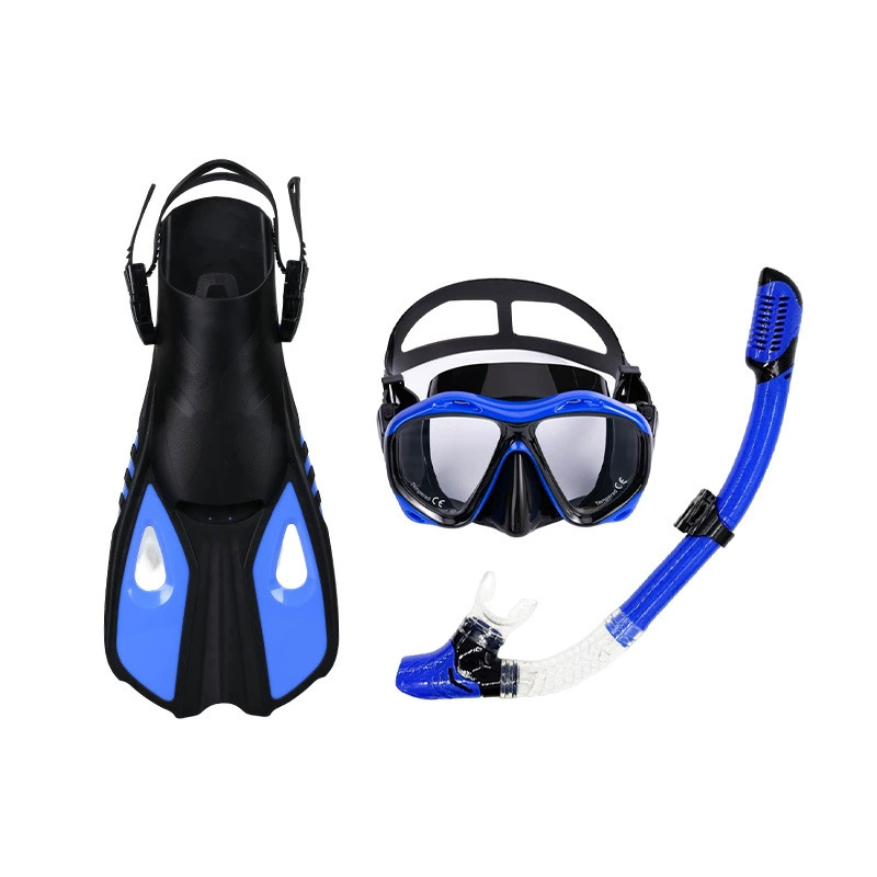 Pārrobežu snorkelēšanas sanbao niršanas maska HD liela rāmja niršanas brilles, elpošanas caurules pleznas, trīsdaļīgs komplekts, rūpnīcas vairumtirdzniecība