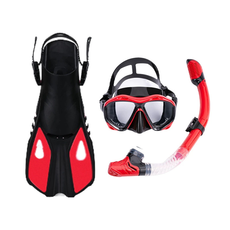 Pārrobežu snorkelēšanas sanbao niršanas maska HD liela rāmja niršanas brilles, elpošanas caurules pleznas, trīsdaļīgs komplekts, rūpnīcas vairumtirdzniecība