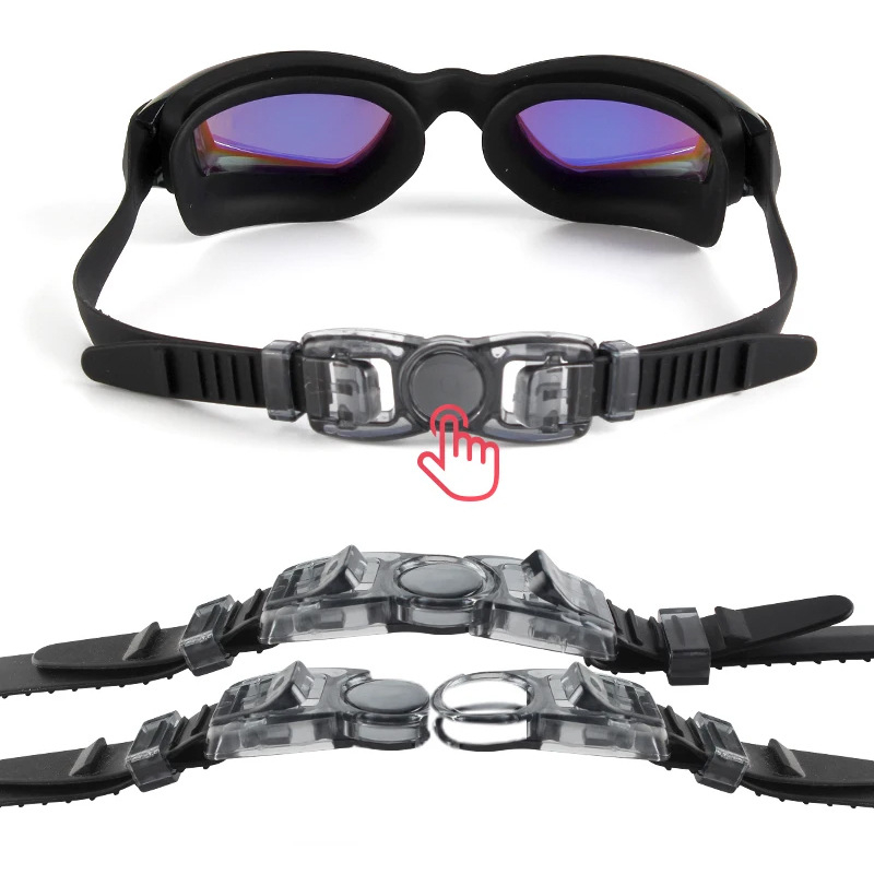 Dviejų dalių silikoniniai, vandeniui atsparūs, nerasojantys, HD plaukimo akiniai, skirti suaugusiems ir unisex plaukimo akiniams, skirti tarpvalstybiniams sprogimams.