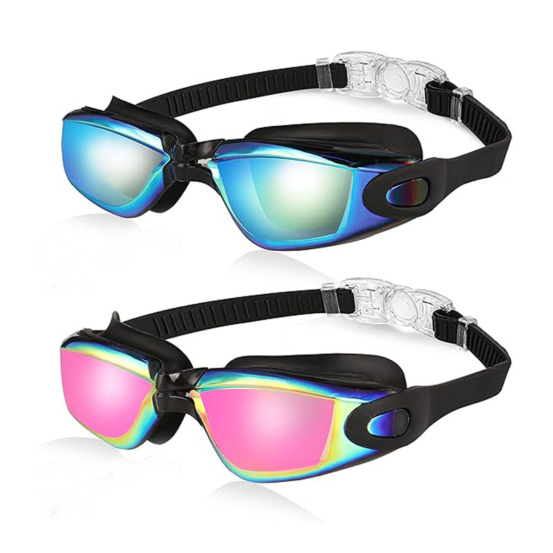 Dviejų dalių silikoniniai, vandeniui atsparūs, nerasojantys, HD plaukimo akiniai, skirti suaugusiems ir unisex plaukimo akiniams, skirti tarpvalstybiniams sprogimams.