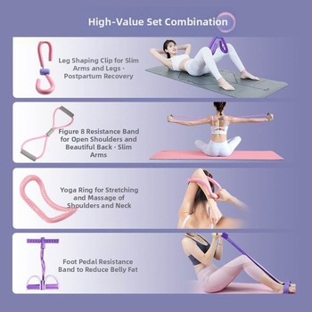 Γυναικεία ζώνη αντίστασης γιόγκα υψηλής ελαστικότητας 2025, σετ τεσσάρων τεμαχίων, εξοπλισμός γυμναστικής, ενδυνάμωσης, βοήθειας, διατάσεις, υψηλής ελαστικότητας