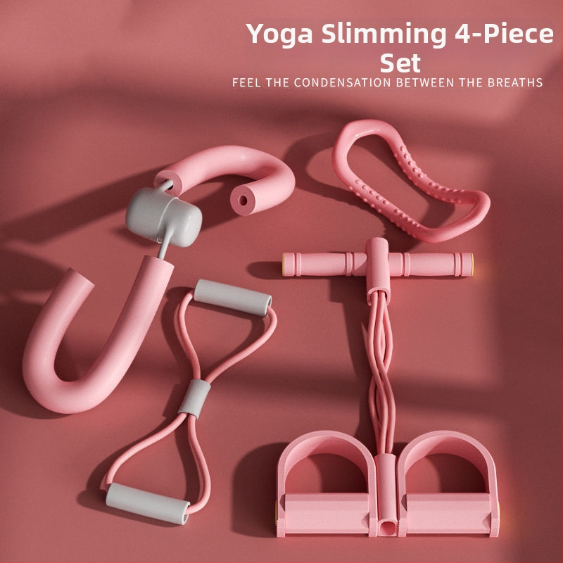Γυναικεία ζώνη αντίστασης γιόγκα υψηλής ελαστικότητας 2025, σετ τεσσάρων τεμαχίων, εξοπλισμός γυμναστικής, ενδυνάμωσης, βοήθειας, διατάσεις, υψηλής ελαστικότητας