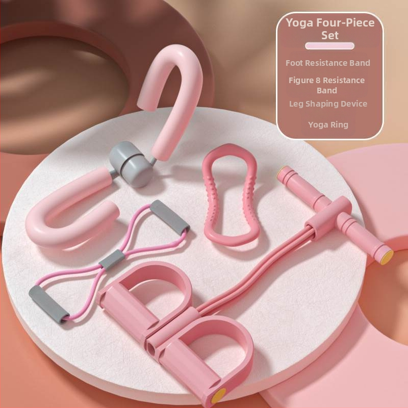 Γυναικεία ζώνη αντίστασης γιόγκα υψηλής ελαστικότητας 2025, σετ τεσσάρων τεμαχίων, εξοπλισμός γυμναστικής, ενδυνάμωσης, βοήθειας, διατάσεις, υψηλής ελαστικότητας