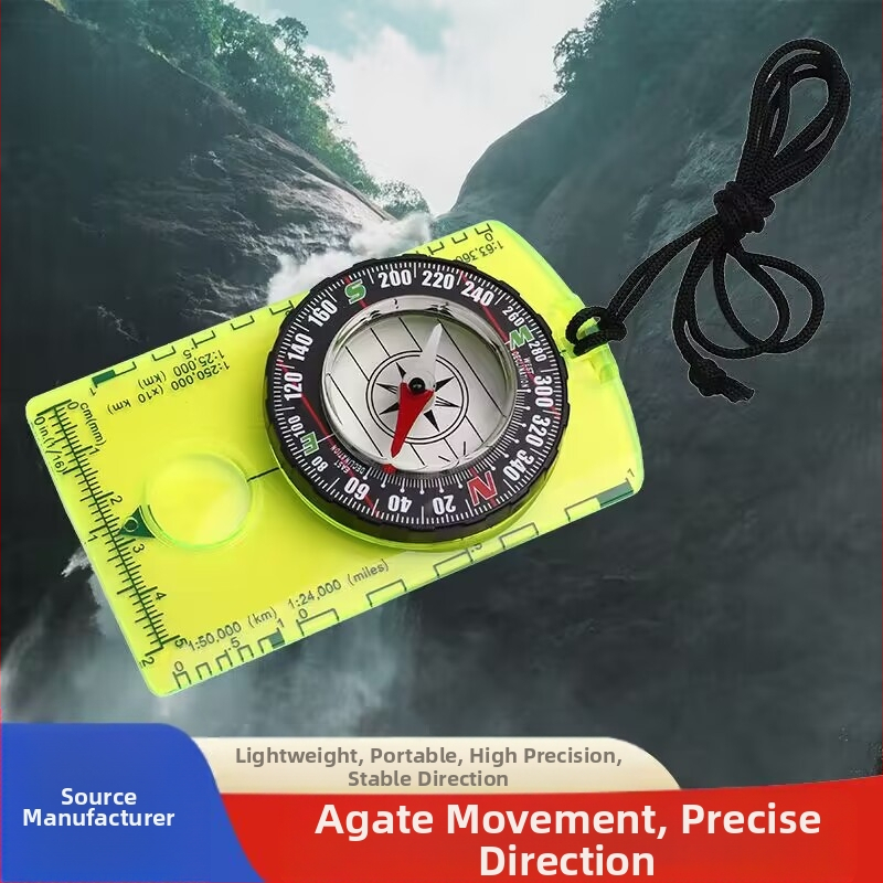 Tehase otsetarne DC361 välistingimustes kasutatava kompassi skaala põhjanõelaga kaardistuskompass välistingimustes kasutatava telkimiskaardi joonlaud