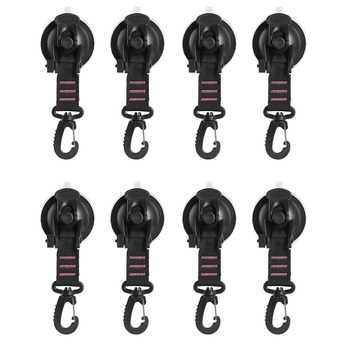 Домакинска преносима вендуза за пътуване на открито, въртяща се на 360 градуса, подсилена с карабина от найлон, кука за кола