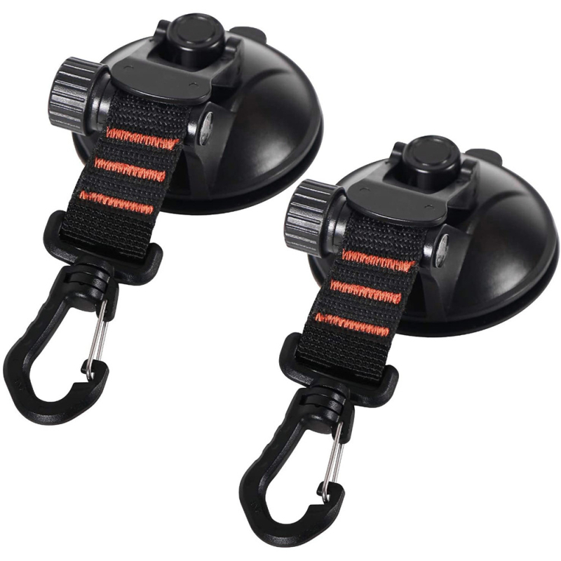 Домакинска преносима вендуза за пътуване на открито, въртяща се на 360 градуса, подсилена с карабина от найлон, кука за кола