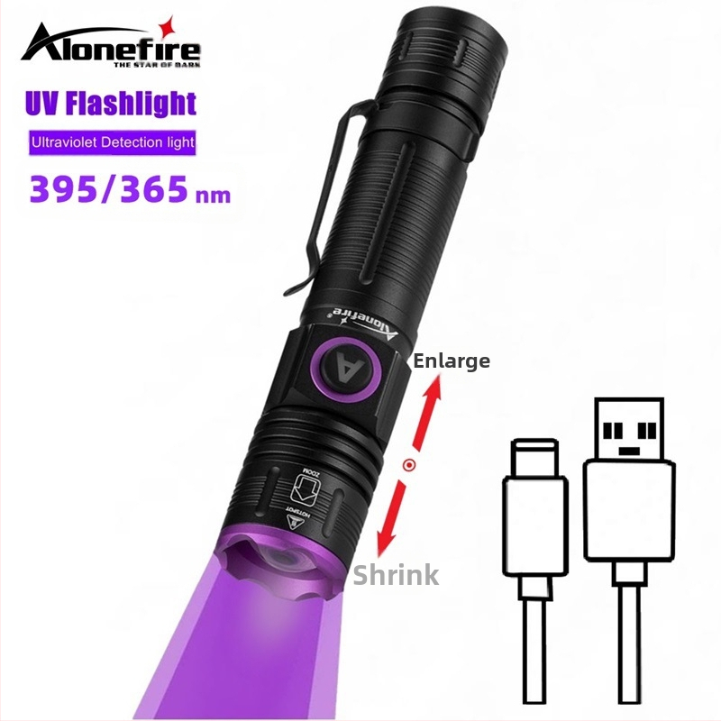 Teleskoop-suum 395 ultraviolett-taskulamp UV-lilla valguse suitsuveini tuvastamine 365nm fluorestsentsdetektor SV85