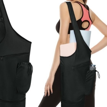 Jauna jogas soma ar lielu atvērumu, gara rokassoma, jogas paklājiņa kronšteina soma ar ūdensnecaurlaidīgu mitro kabatu un aukliņas formas ūdens pudeles maisiņu