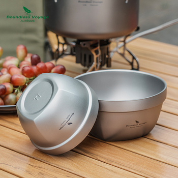 Biwei puhtast titaanist kahekihiline kauss, õues kasutamiseks mõeldud telkimis- ja piknikukauss, riisikauss, köögiviljakauss, supikauss, salahikauss, ülikerge kiirnuudlikauss