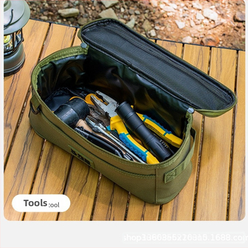 Kempinga stila ceļojumu kosmētikas soma, daudzfunkcionāla kempinga stila galda piederumi, virtuves piederumi, bļoda un irbulīši, kosmētikas soma, pārgājienu rīki, pārnēsājama soma