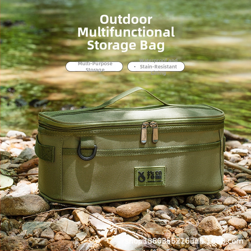 Kempinga stila ceļojumu kosmētikas soma, daudzfunkcionāla kempinga stila galda piederumi, virtuves piederumi, bļoda un irbulīši, kosmētikas soma, pārgājienu rīki, pārnēsājama soma