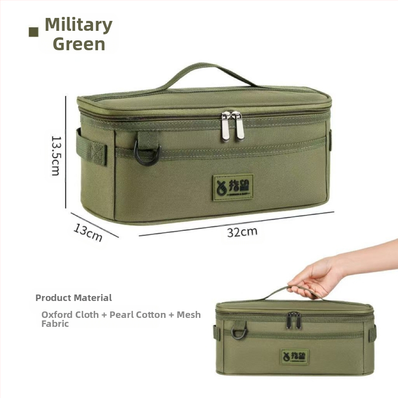 Kempinga stila ceļojumu kosmētikas soma, daudzfunkcionāla kempinga stila galda piederumi, virtuves piederumi, bļoda un irbulīši, kosmētikas soma, pārgājienu rīki, pārnēsājama soma