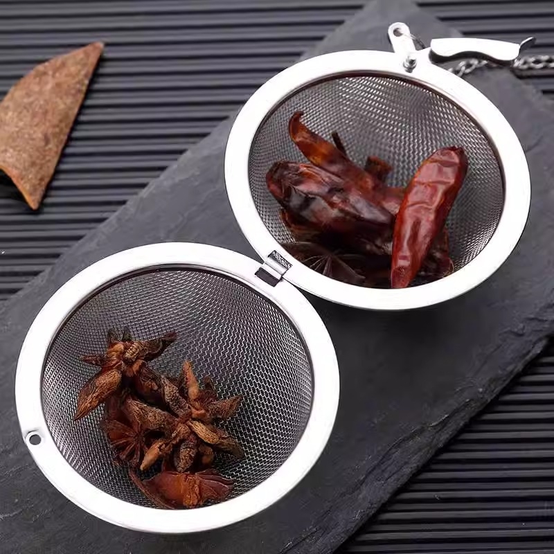 04 nerūdijančio plieno prieskonių rutulys prieskonių rutulys buitinės arbatos ruošimo filtro tinklas troškinio narvelis prieskonių dėžutė didelė virtuvė