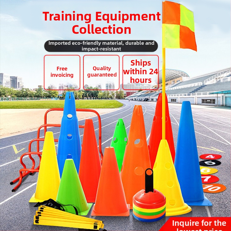 Futbolo treniruočių ženklas Kibiras Kliūčių kūgis Ledų treniruočių vamzdelis Parkavimo ženklas Kelio ženklas Jautrus stulpas Kopėčios Ženklas Diskas