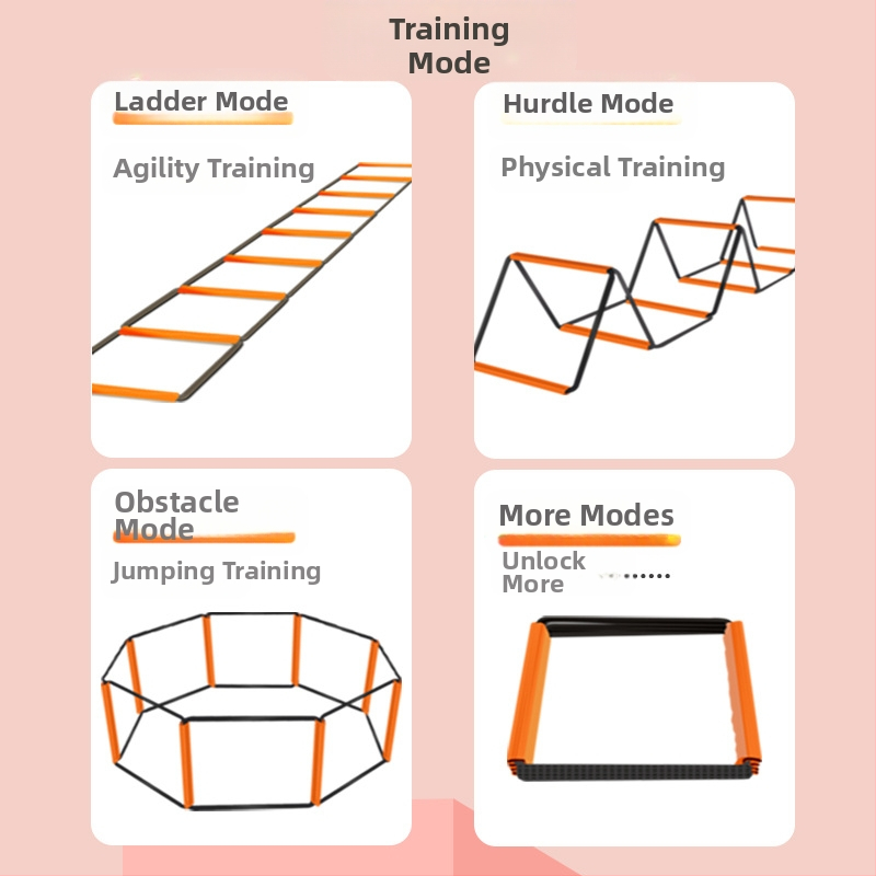 Многофункционална стълба за ловкост пеперуда, решетка за скок, стълба за скок, решетка за детски баскетбол, физическа футболна скорост, оборудване за тренировка с въжена стълба
