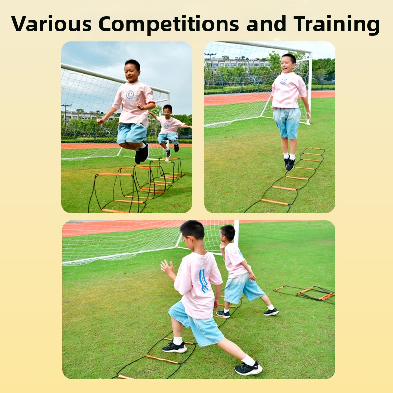 Многофункционална стълба за ловкост пеперуда, решетка за скок, стълба за скок, решетка за детски баскетбол, физическа футболна скорост, оборудване за тренировка с въжена стълба