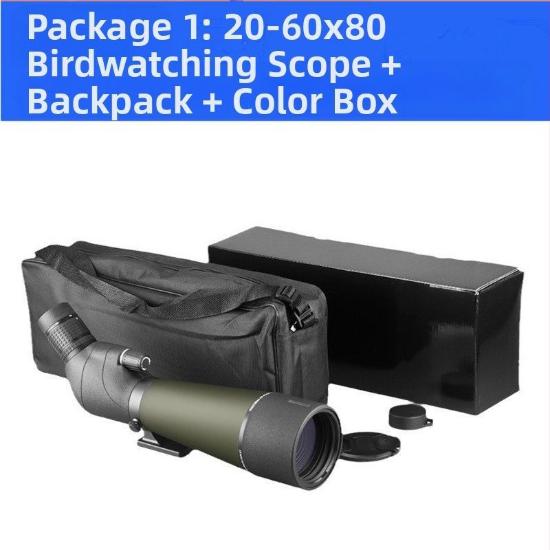 Tarpvalstybinis karštas išpardavimas 20-60X80 paukščių stebėjimo veidrodis HD naktinio matymo 80 didelio skersmens lauko paukščių stebėjimo veidrodis didmeninė prekyba