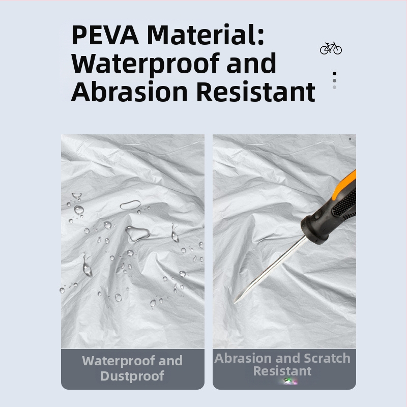 PEVA еднослоен калъф за кола за електрически велосипед, прахоустойчив, дъждоустойчив и слънцеустойчив, дрехи за електрически велосипед