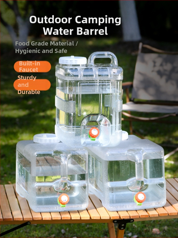 Εξωτερικός κάδος αυτοκινήτου, οικιακός κάδος αποθήκευσης νερού, τσάντα μεταλλικού νερού, μεγάλης χωρητικότητας τσάντα PC, διαφανής δεξαμενή αποθήκευσης νερού με βρύση