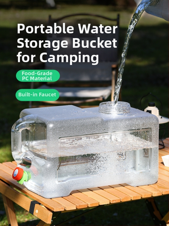 Εξωτερικός κάδος αυτοκινήτου, οικιακός κάδος αποθήκευσης νερού, τσάντα μεταλλικού νερού, μεγάλης χωρητικότητας τσάντα PC, διαφανής δεξαμενή αποθήκευσης νερού με βρύση