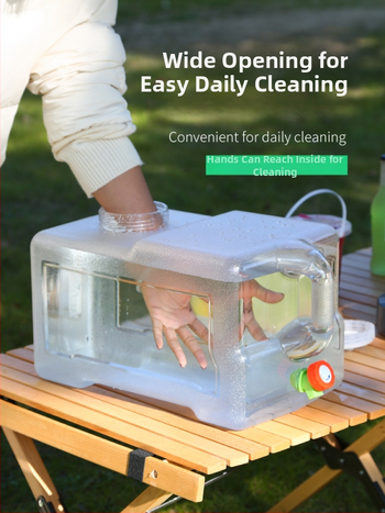 Εξωτερικός κάδος αυτοκινήτου, οικιακός κάδος αποθήκευσης νερού, τσάντα μεταλλικού νερού, μεγάλης χωρητικότητας τσάντα PC, διαφανής δεξαμενή αποθήκευσης νερού με βρύση