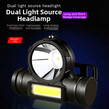 Piiriülene esitule välistingimustes kasutatav kobak-esitule tugev valgus laetav pea külge kinnitatav üliere pika ulatusega LED-ülipikk kaevurilamp taskulamp