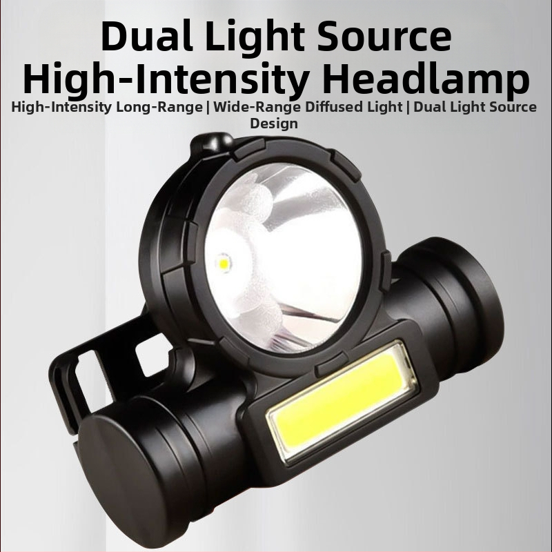 Piiriülene esitule välistingimustes kasutatav kobak-esitule tugev valgus laetav pea külge kinnitatav üliere pika ulatusega LED-ülipikk kaevurilamp taskulamp