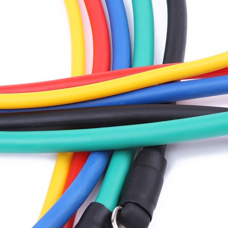 Piiriülene 11-osaline funktsionaalne TPE tõmbemasin tõmbejõuga spordivarustus sobib lihaste treenimiseks elastse köiega