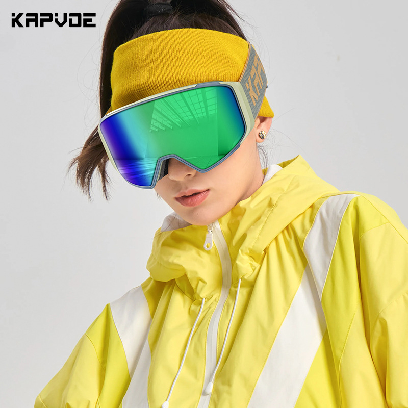 KAPVOE nauji slidinėjimo akiniai, apsaugantys nuo ultravioletinių spindulių, magnetiniai, nerasojantys, HD didelio matymo lauko sniego akiniai vyrams ir moterims