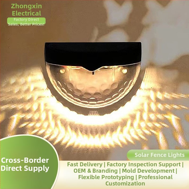 Ηλιακό φως Amazon, φωτιστικό τοίχου LED, ημικυκλικό φως ατμόσφαιρας κήπου, φως φράχτη πισίνας, ηλιακό φως κήπου