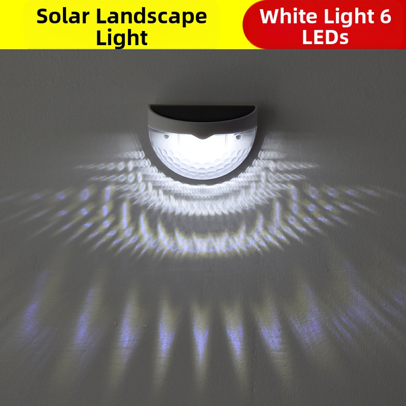 „Amazon“ saulės energija varomas LED sieninis šviestuvas, pusapvalis sodo atmosferos šviestuvas, baseino tvoros šviestuvas, saulės energija varomas sodo šviestuvas