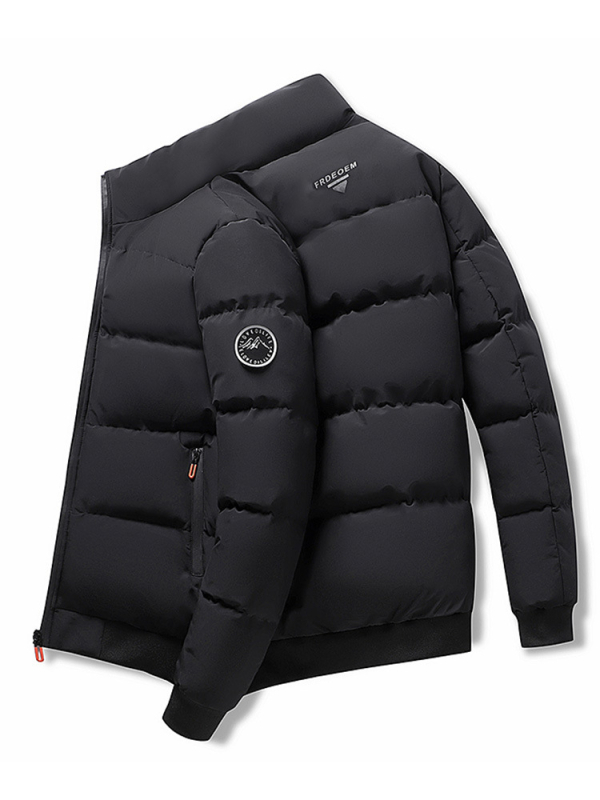 Vertikali apykaklė, šiltas medvilninis paltas, vyriškas rudens ir žiemos naujas laisvas, universalus laisvalaikio paltas, vyriška pūkinė medvilninė striukė, medvilninė striukė su medvilniniu pamušalu, medvilninė striukė su krašteliu.