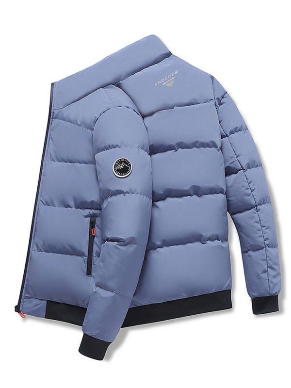 Vertikali apykaklė, šiltas medvilninis paltas, vyriškas rudens ir žiemos naujas laisvas, universalus laisvalaikio paltas, vyriška pūkinė medvilninė striukė, medvilninė striukė su medvilniniu pamušalu, medvilninė striukė su krašteliu.