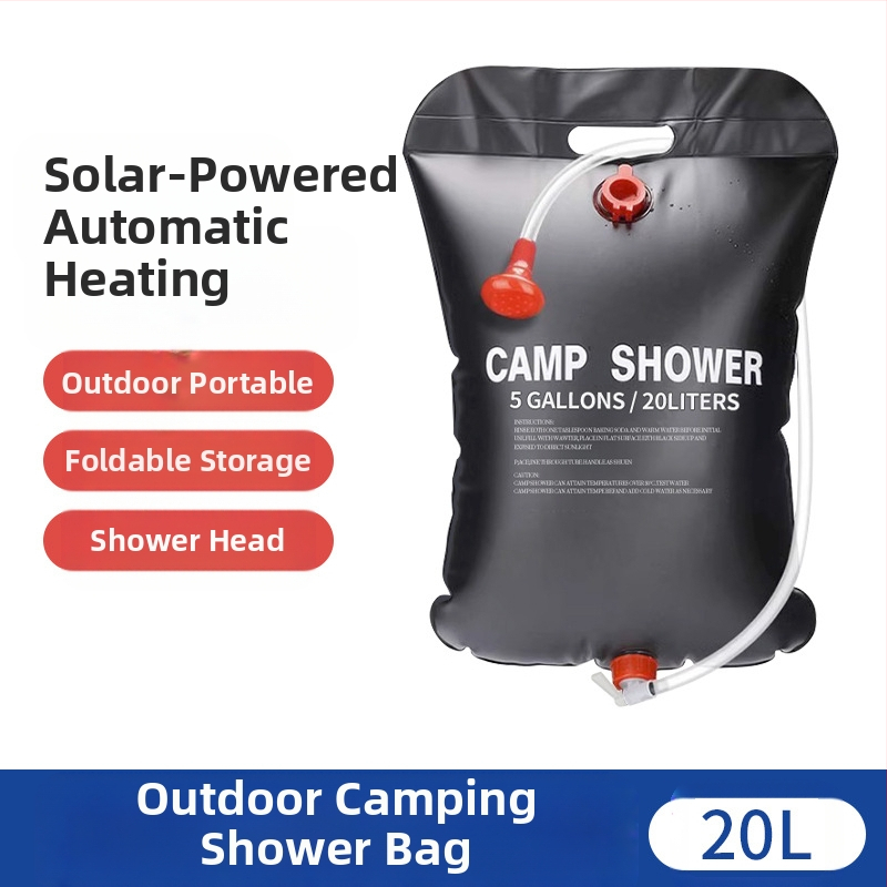 Välistingimustes kasutatav päikeseenergia veekott telkimiseks kaasaskantav vann kuumaveekott reisilaagrisse suure mahutavusega kokkupandav veekott