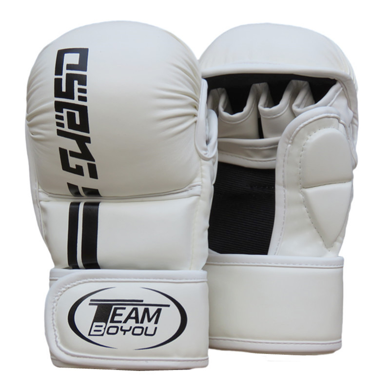 Poolsõrmega sõrmenukid Naiste võitlus Muay Thai meeste UFC laste treeninguks Täiskasvanute liivakottide professionaalsed MMA poksikindad