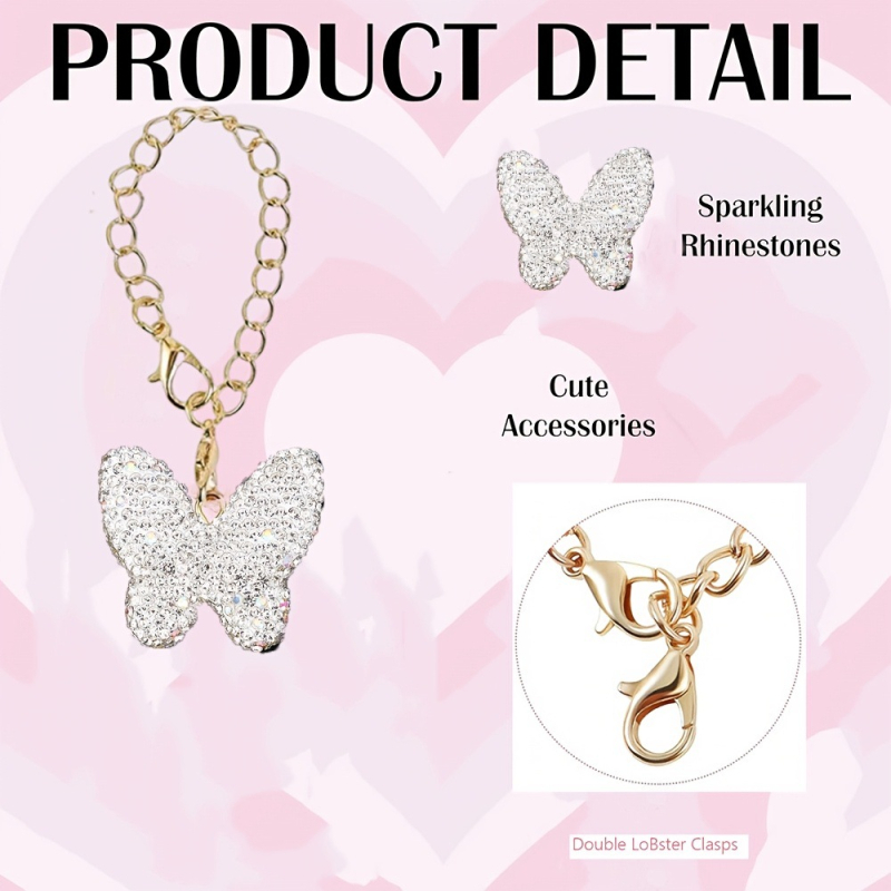 Amazon karstā izpārdošana - dimanta salmiņu putekļu pārvalks, spīdīgs dimanta tauriņa atslēgu piekariņa kulons, silikona krūzīšu komplekts, alfabēta uzlīme