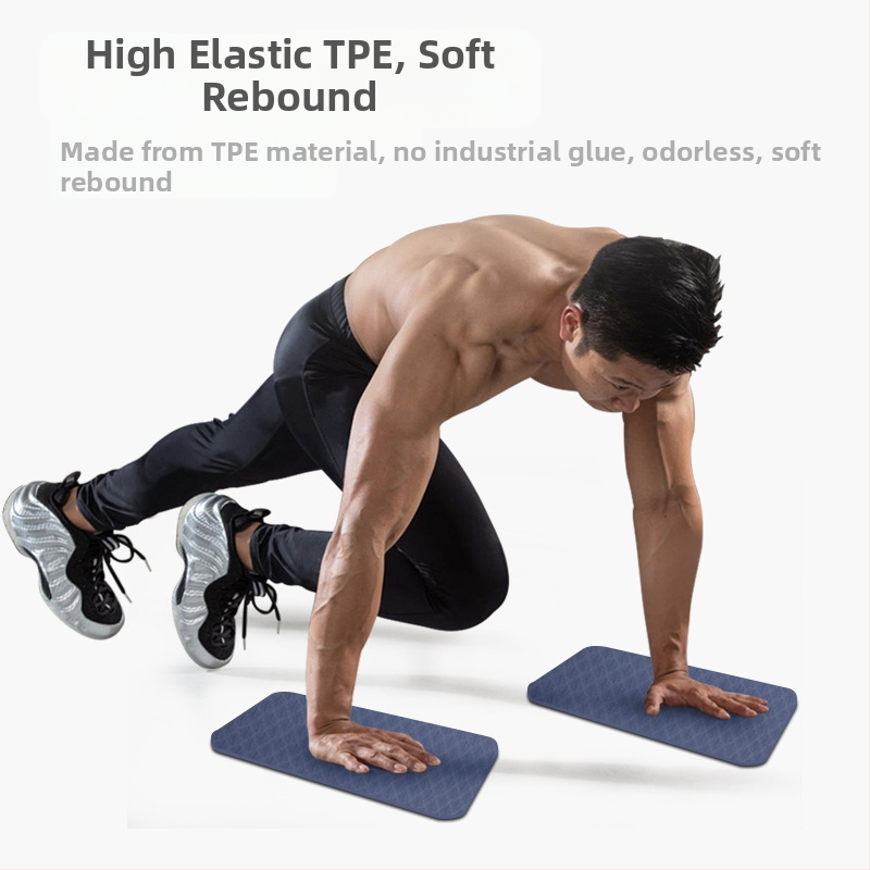 Постелка за йога правоъгълна плоска опорна постелка, подложка за лакът, преносима спортна постелка за йога от Tpe, подложка за йога за коляно